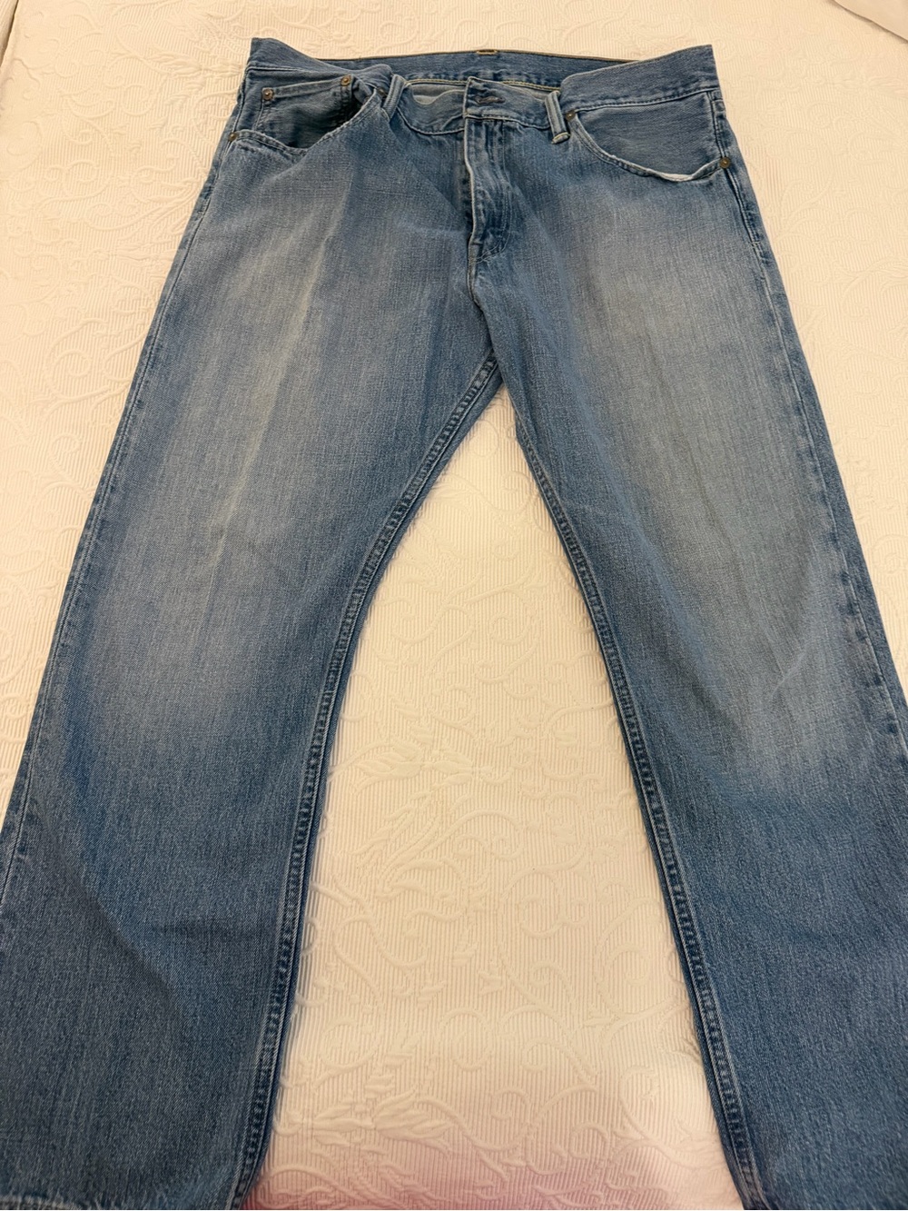 Polo Ralph Lauren Superior Quality Denim Jeans Light Wash Straight Leg Men's